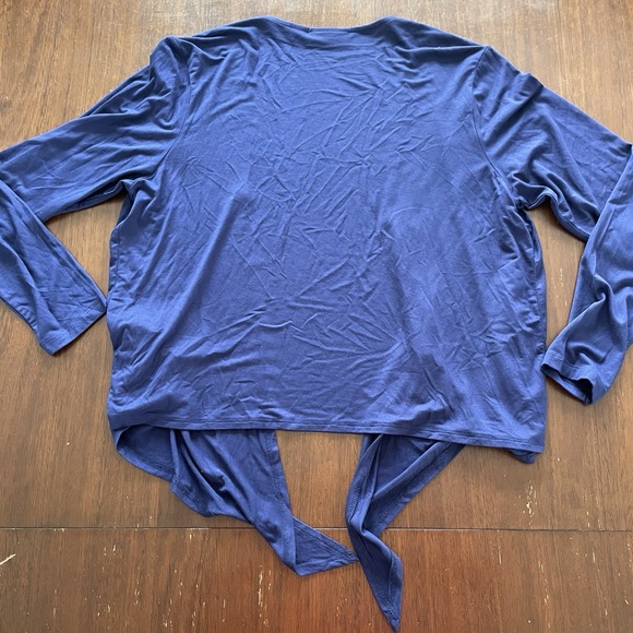 Belle by Kim Gravel Camo Cotton Navy Knit Cardigan Small Lot Bundle Lightweight - Picture 7 of 12